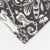 gotisches monochromes Muster Fleecedecke (Ecke)