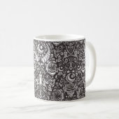 gotisches monochromes Muster Kaffeetasse (VorderseiteRechts)