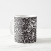 gotisches monochromes Muster Kaffeetasse (Vorderseite Links)