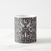 gotisches monochromes Muster Kaffeetasse (Mittel)