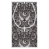 gotisches monochromes Muster Kleine Geschenktüte (Rückseite)
