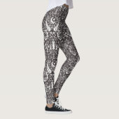 gotisches monochromes Muster Leggings (Rechts)