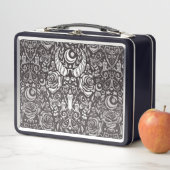 gotisches monochromes Muster Metall Brotdose (Beispiel)