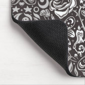 gotisches monochromes Muster Mousepad (Ecke)