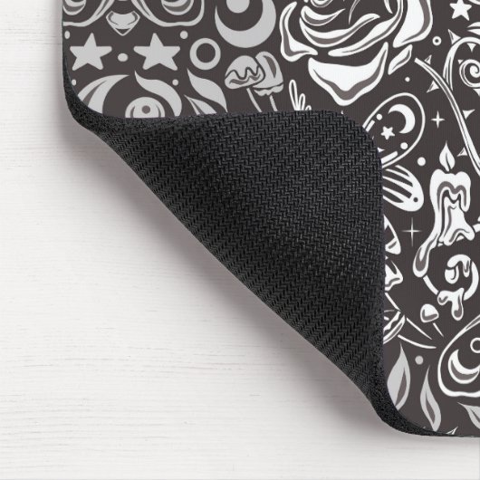 gotisches monochromes Muster Mousepad (Ecke)