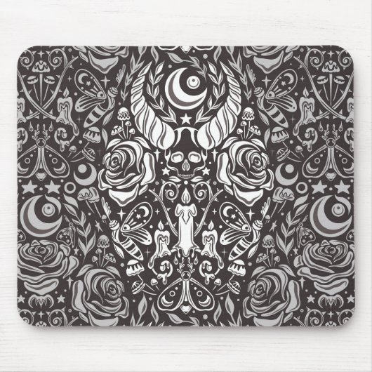 gotisches monochromes Muster Mousepad (Vorne)