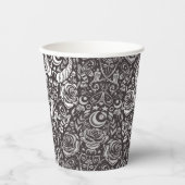 gotisches monochromes Muster Pappbecher (Vorderseite)