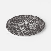 gotisches monochromes Muster Pappteller (Schrägansicht)