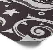 gotisches monochromes Muster Poster (Ecke)