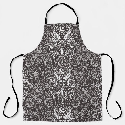 gotisches monochromes Muster Schürze (Vorderseite)