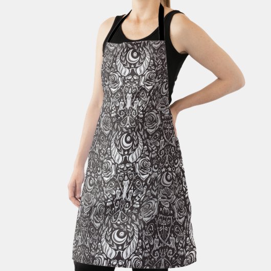 gotisches monochromes Muster Schürze (InSitu)