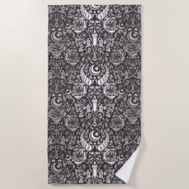gotisches monochromes Muster Strandtuch