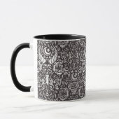gotisches monochromes Muster Tasse (Links)