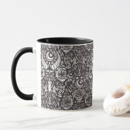 gotisches monochromes Muster Tasse