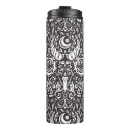 gotisches monochromes Muster Thermosbecher