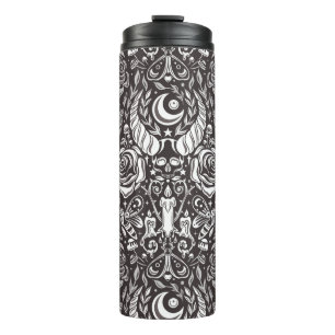 gotisches monochromes Muster Thermosbecher