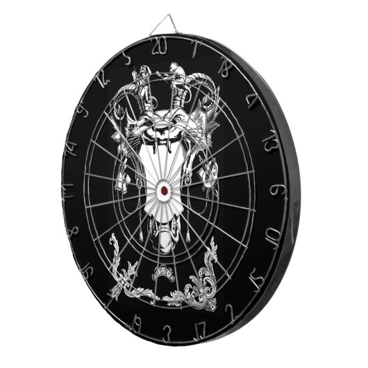 Gotisches Monster antike architektonische Dekorati Dartscheibe (Vorderseite rechts)