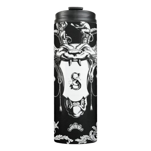 Gotisches Monster antike architektonische Dekorati Thermosbecher (Vorderseite)