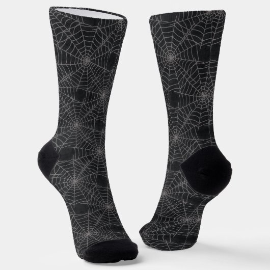 Gotisches Muster aus schwarzem und grauem Spinnenn Socken (Gewinkelt)