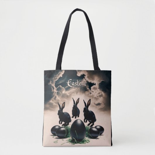Gotisches Ostern - Dunkle Bunnies und geheimnisvol Tasche (Vorderseite)