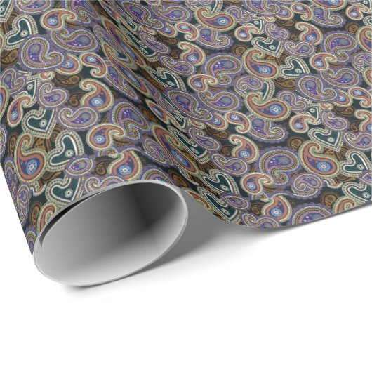 Gotisches Paisley Geschenkpapier (Rolleneckpunkt)