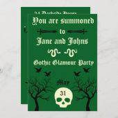 gotisches Party druckbar Einladung (Vorne/Hinten)