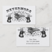 Gotisches Profil von Raven & Crows Visitenkarte (Vorne/Hinten)