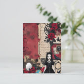 Gotisches romantisches Vintages Elegant Postkarte (Stehend Vorderseite)