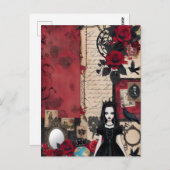 Gotisches romantisches Vintages Elegant Postkarte (Vorne/Hinten)
