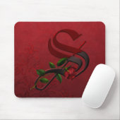 Gotisches Rosen-Monogramm S Mousepad (Mit Mouse)