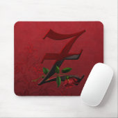 Gotisches Rosen-Monogramm Z Mousepad (Mit Mouse)