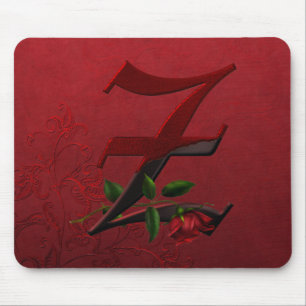 Gotisches Rosen-Monogramm Z Mousepad