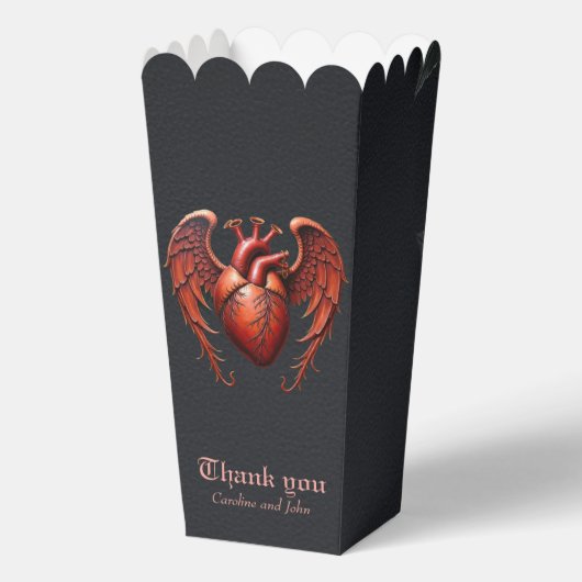 Gotisches Rotes Herz mit Rose - Dunkle Romantik Geschenkschachtel (Vorderseite)