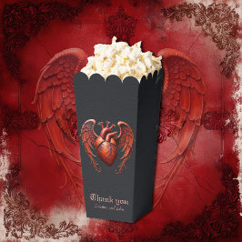 Gotisches Rotes Herz mit Rose - Dunkle Romantik Geschenkschachtel