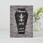 Gotisches Sarggebräu-Halloween-Party Einladung (Stehend Vorderseite)