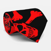 GOTISCHES SCHÄDEL-KNOCHEN-MUSTER KRAWATTE (Gerollt)