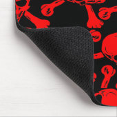 GOTISCHES SCHÄDEL-KNOCHEN-MUSTER MOUSEPAD (Ecke)