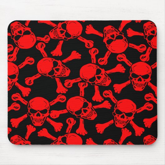 GOTISCHES SCHÄDEL-KNOCHEN-MUSTER MOUSEPAD (Vorne)