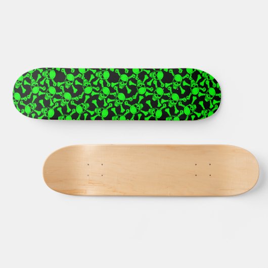 GOTISCHES SCHÄDEL-KNOCHEN-MUSTER SKATEBOARD (Horizontal)