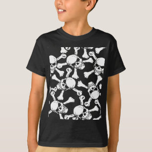 GOTISCHES SCHÄDEL-KNOCHEN-MUSTER T-Shirt