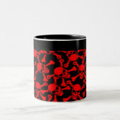 GOTISCHES SCHÄDEL-KNOCHEN-MUSTER ZWEIFARBIGE TASSE (Mittel)