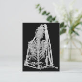 Gotisches Schläger-Skelett Postkarte (Stehend Vorderseite)
