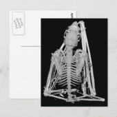 Gotisches Schläger-Skelett Postkarte (Vorne/Hinten)