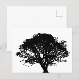Gotisches Schwarzes Eichenholz Silhouette Kunstvol Postkarte