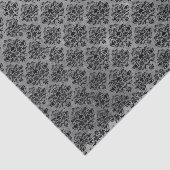 Gotisches schwarzes Schädel-Schmutz-Damast-Muster Seidenpapier (Ausschnitt)