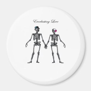 Gotisches Skeleton Couple (Old Pink) Classic Magnet