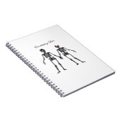 Gotisches Skeleton Couple (Old Pink) Classic Notizblock (Rechte Seite)