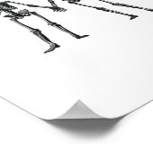 Gotisches Skeleton Couple (Old Pink) Classic Poster (Ecke)