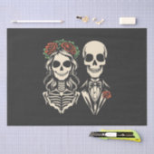 Gotisches Skelett Rose Hochzeitsfeiern Seidenpapier (Handwerk)