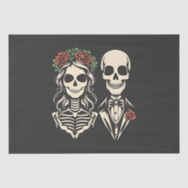 Gotisches Skelett Rose Hochzeitsfeiern Seidenpapier